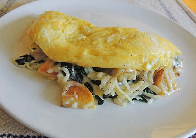 Spring Leek White Cheddar Omelette with Potatoes - Oryana Community Co-op
